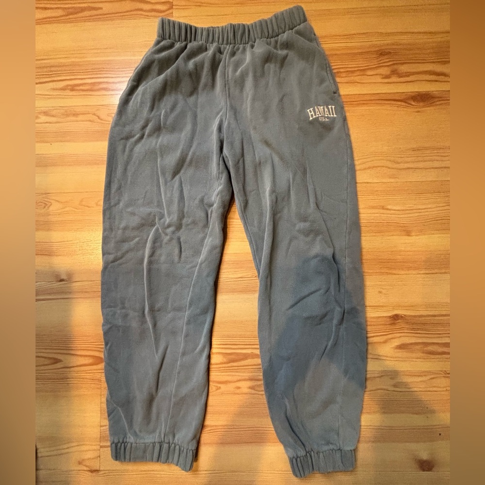 Brandy Melville Gray Green Hawaii Joggers
